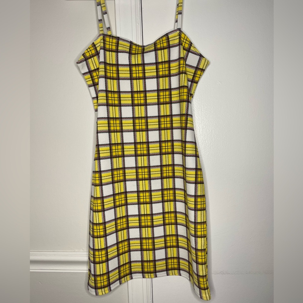 Yellow Plaid Dress